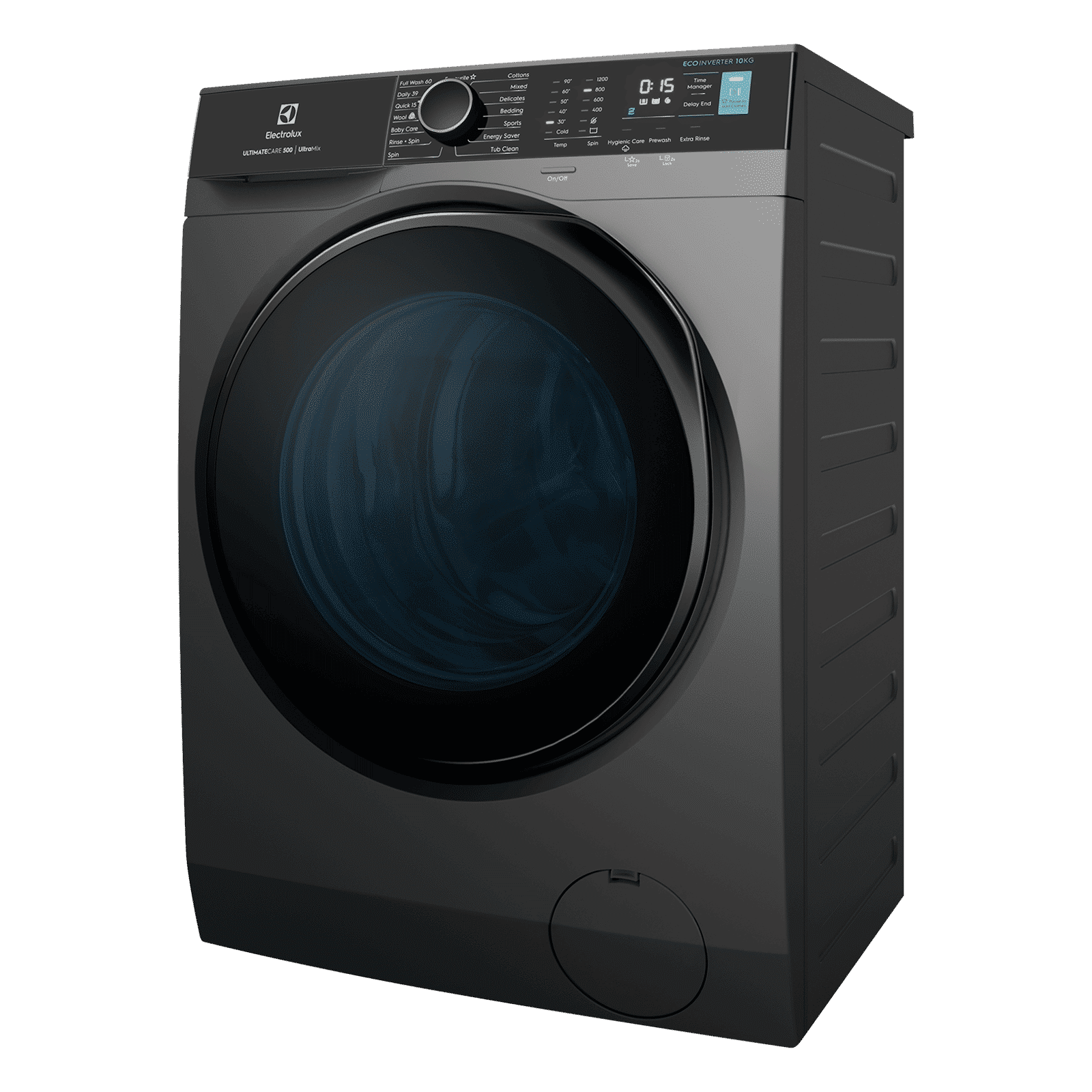 Electrolux 10 kg 5 Star Inverter Fully Automatic Front Load Washing Machine (UltimateCare 500, EWF1024R5SB, Woolmark Approved Cycle, Dark Silver)