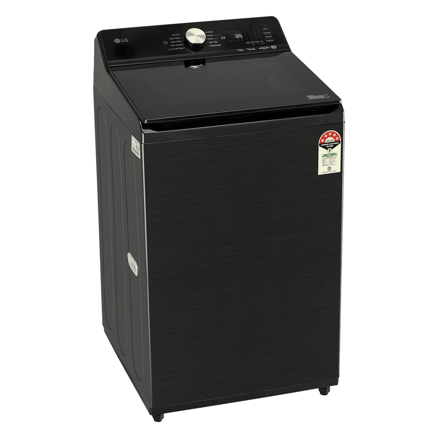 LG 10 kg 5 Star Wi-Fi Inverter Fully Automatic Top Load Washing Machine (TX Series, TX510SWP.APBQEIL, AI Direct Drive, Platinum Black)