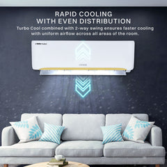 Croma 7 in 1 Convertible 1.5 Ton 3 Star Inverter Split AC CRLA018IND342404