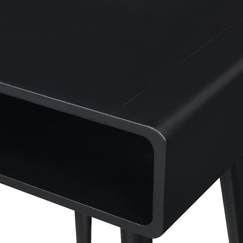 Bedside end Table Open Shelf | Sofa Side Table | Bedroom Table | Tall End Table | Rosewood | Color Black (Brown