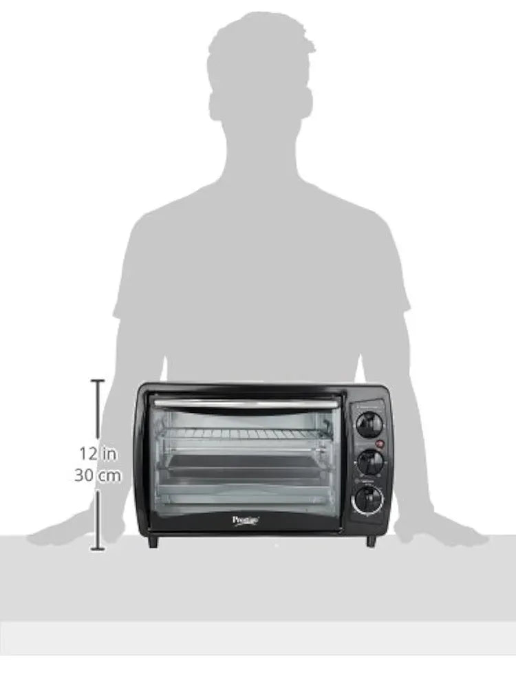 Prestige POTG 19 PCR 19 Liters Oven Toaster Grill, Black