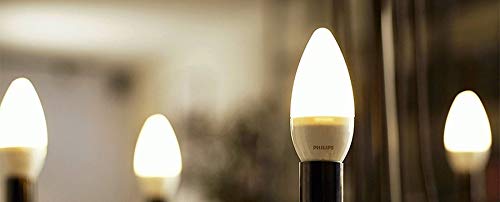 Philips Non-Rechargeable Comet Wall Light 30575(White), Medium 4W E14 LED Warm White Bulb, Pack of 2