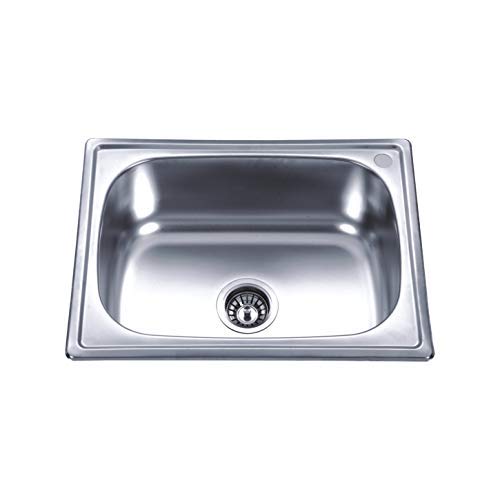 Kaff Stainless Steel finish Single Bowl Sink with Anti-Condensation Coating KS60 SB - Silver