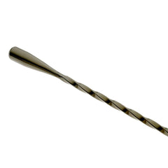 Dynore Stainless Steel Black Matt Teardrop Twisted Design Bar Spoon/Stirrer/Mixing Spoon