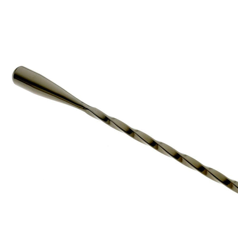 Dynore Stainless Steel Black Matt Teardrop Twisted Design Bar Spoon/Stirrer/Mixing Spoon