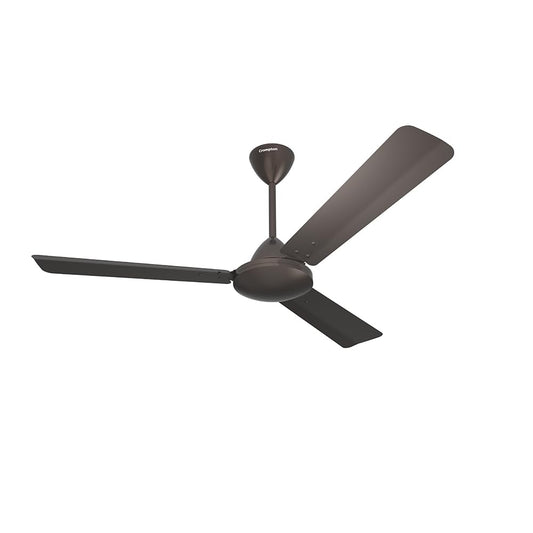 Crompton Jura Prime 1200 mm (48 inch) High Speed Decorative Ceiling Fan with Anti Dust Technology (Bakers Brown) Star rated energy efficient fans