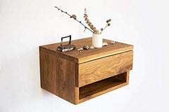 Modern Floating Nightstand with Drawer – Space-Saving Floating Bedside Table with Hidden Storage – Sleek Wall-M