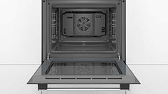 Bosch Serie | 2 60 cm 66 L Stainless Steel Built In Convection OvenHBF010BR0Z (Steel/Black)