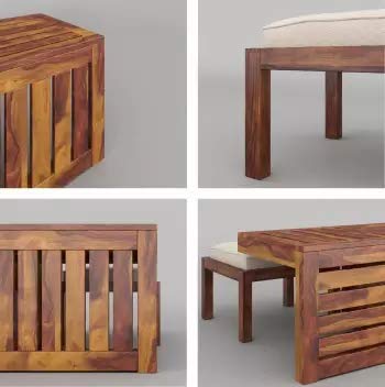 Perfect Homes Sheesham Wood Solid Wood Coffee Table (Finish Color - Honey Teak)