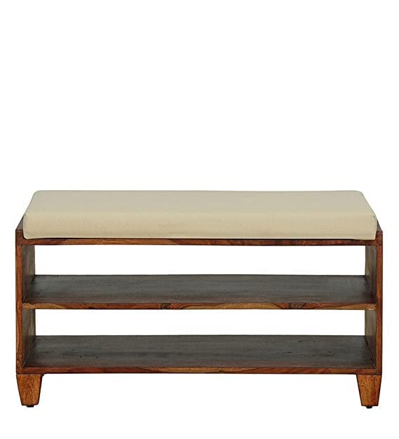 Solid Sheesham Tier Shoe Rack Organizer Wooden | Sheesham Wood Shoe Rack with Seat | Shoe Rack for Home | Hall 