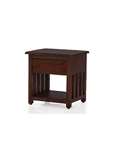 Side Table (Walnut) for Bedroom | Sheesham Wood Bedside Table for Bedroom Wooden Side Table
