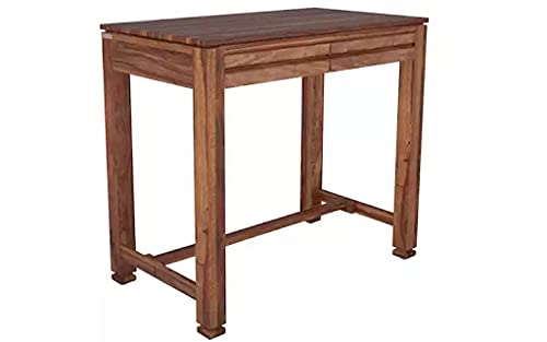 Solid Sheesham Wood Study and Writing Tables for Offices and Home with 2 Drawer Walnut