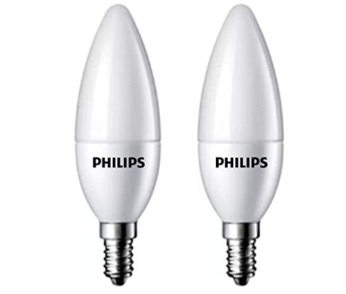 Philips Non-Rechargeable Comet Wall Light 30575(White), Medium 4W E14 LED Warm White Bulb, Pack of 2