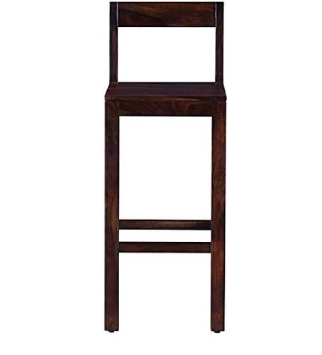 Elegant Sheesham Wood Bar Chair - Durable, Handcrafted, Comfortable Seating with Footrest, Ideal for Home Bar, 