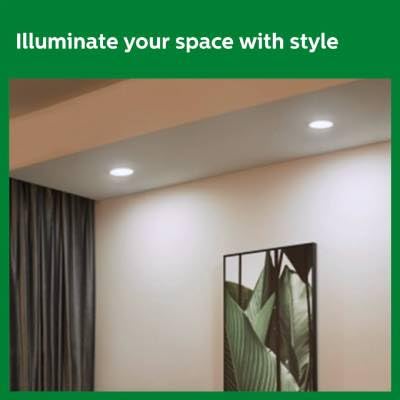 Philips 5W Round Star FIT LED Downlight Neutral White – Concealed Ceiling Light with Plastic Body (Pack of 5)