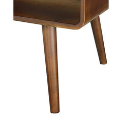 Bedside end Table Open Shelf | Sofa Side Table | Bedroom Table | Tall End Table | Rosewood | Color Black (Brown