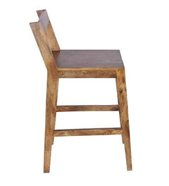 Sheesham Wood Bar Tall Stool Patio Outdoor Garden Chair Seat Home Stool Br own (Wulnut)