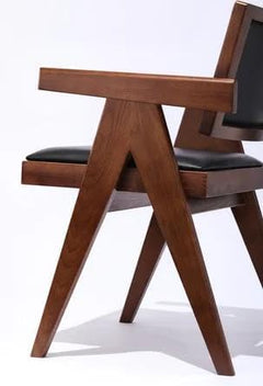 Sheesham Wood Cane Chair for Living Room | Mid-Century Accent Armchair with Handwoven Rattan Back & Seat | Wood