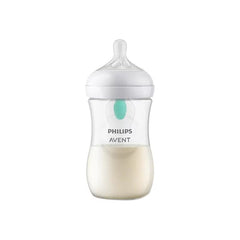 Philips Avent Natural Response Plastic Baby Bottle - 260ml Baby Milk Bottle with AirFree Vent (Clear, B0BWFN9QCB)