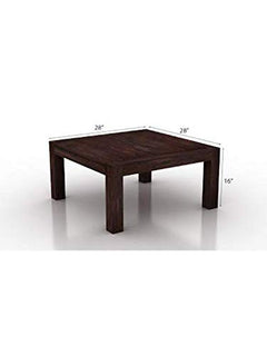 SHEESHAM Wood Coffee Table | 28X28 INCH TOP | Dark Walnut