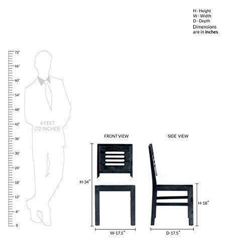 Solid Sheesham Wood Dining Chair Set of 2 for Living Room Multipurpose Wooden Study Chair for Computer Des