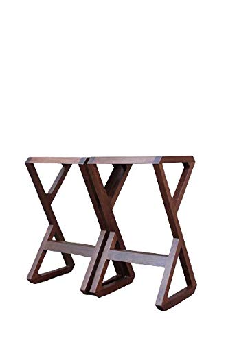Classic Solid Wood Saddle-Seat Kitchen Counter Stool | Damru Design Bar Stool | bar Chair for Kitchen Set of 2