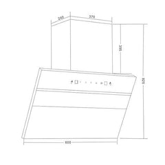 Kaff Nobelo DHC 60 Kitchen Chimney