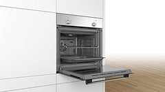 Bosch Serie | 2 60 cm 66 L Stainless Steel Built In Convection OvenHBF010BR0Z (Steel/Black)