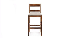 Solid Sheesham Wood Bar Chair for Island Kitchen - Rosewood Natural Brown Finish with Elegant Design, Durable a