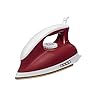 USHA Goliath 1200Watt Dry Iron with 1.8m Long Swivel Cord | Double Coat Golden Non Stick Soleplate for Longer Durability | 360° Swivel Cord | 2 Years Warranty | (Maroon), 1200 watts, Plastic