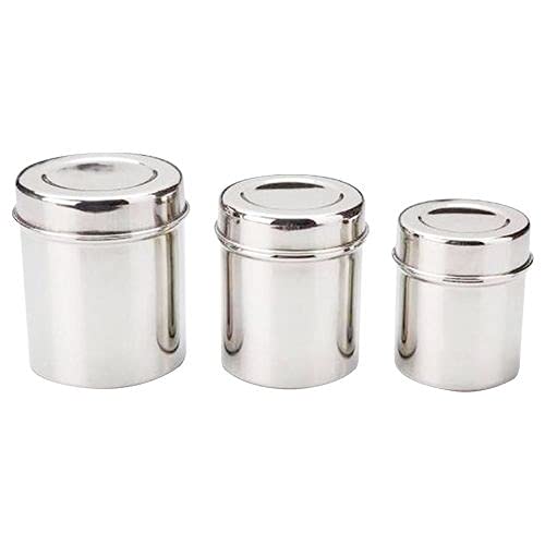 Shiv Home World Stainless Steel Tall Container(Ubha Dabba) Set of 3,4&5K.g(Pack of 3)