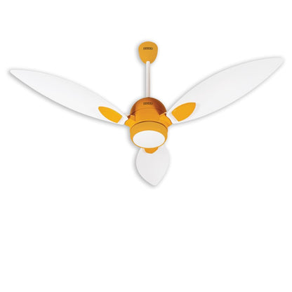 USHA New Bloom Series Sunspire Glow (Inspired by Sunflower) BLDC Ceiling Fan with Underlight with 3 Modes | RF Remote | Whisper-Quiet | Dust-Resistant (White & Light Green)