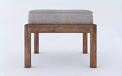 Vesta Beige 4 Stool Coffee Table Teak in Wooden Center Coffee Table with 4 Stools for Living Room | 4 Seater Ce