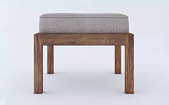 Vesta Beige 4 Stool Coffee Table Teak in Wooden Center Coffee Table with 4 Stools for Living Room | 4 Seater Ce