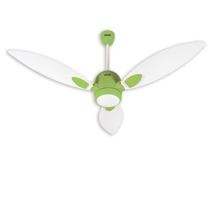 USHA New Bloom Series Sunspire Glow (Inspired by Sunflower) BLDC Ceiling Fan with Underlight with 3 Modes | RF Remote | Whisper-Quiet | Dust-Resistant (White & Light Green)