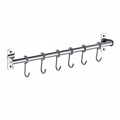 Plantex Anti Rust 304 Grade Stainless Steel Hook Hanger Rail/Clothes Hanger for Wall/Hook Rail for Bathroom and Kitchen (Silver)-6