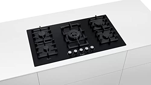 Bosch Built-in Gas Hob PPQ9B6O90I 90 cm 5 Burner (Black Glass)