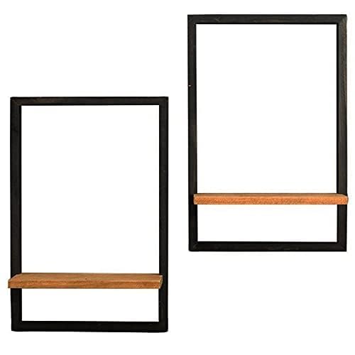 15inch Floating Wall Shelves Wall Mounted Set of 2, Rustic Large Wall Shelf with Ledge for Bathroom Bedroom Kit