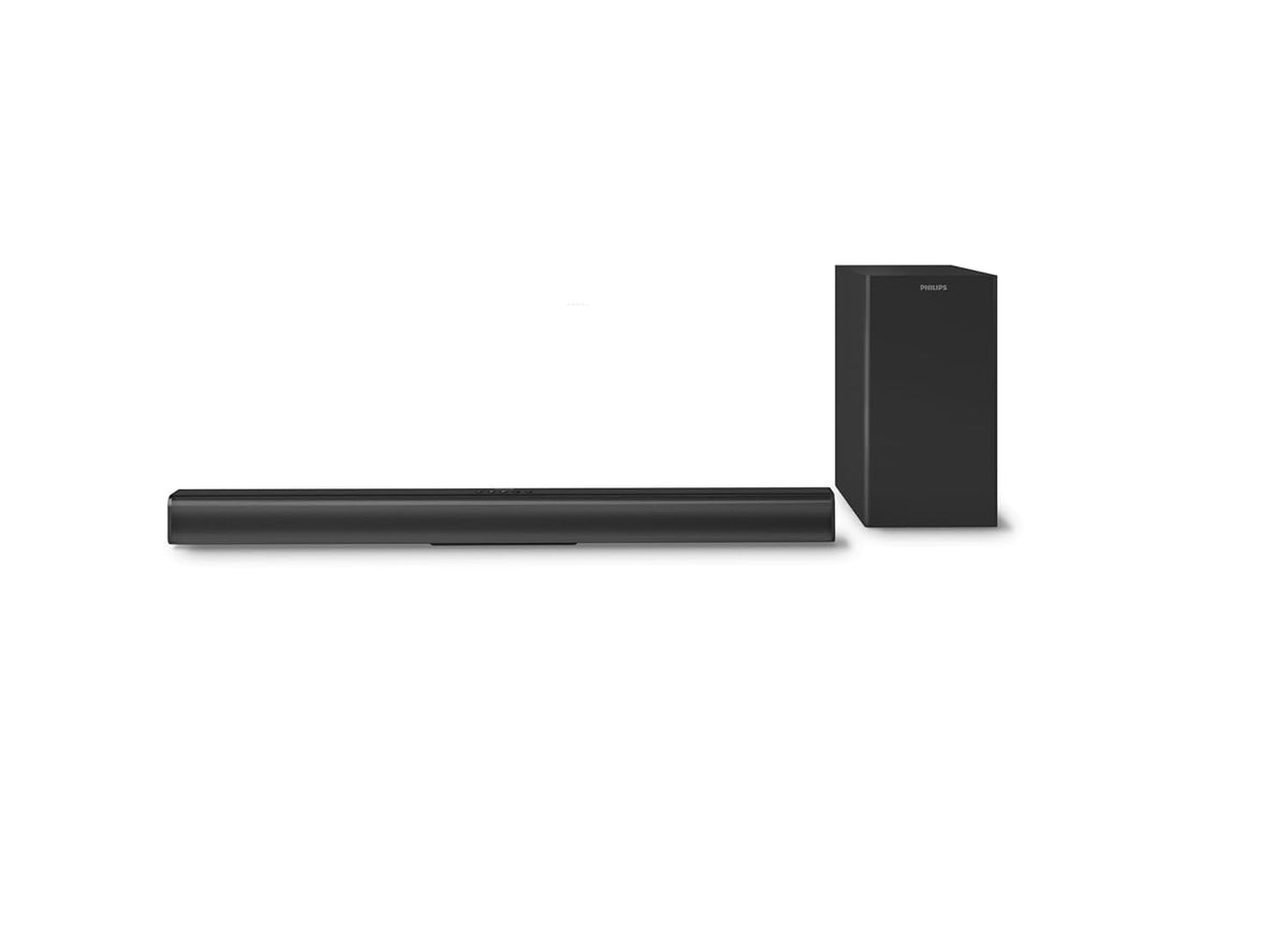 Philips TAB4329 Soundbar: 2.1 Channel 100W Wired Subwoofer, Deep Bass Effect – Bluetooth