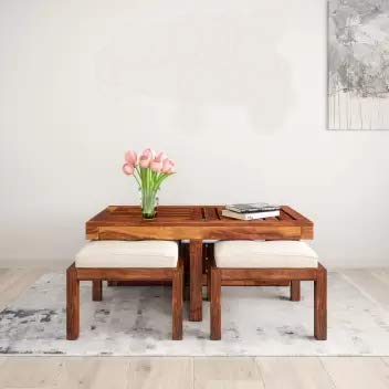 Perfect Homes Sheesham Wood Solid Wood Coffee Table (Finish Color - Honey Teak)