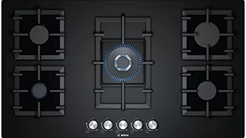 Bosch Built-in Gas Hob PPQ9B6O90I 90 cm 5 Burner (Black Glass)