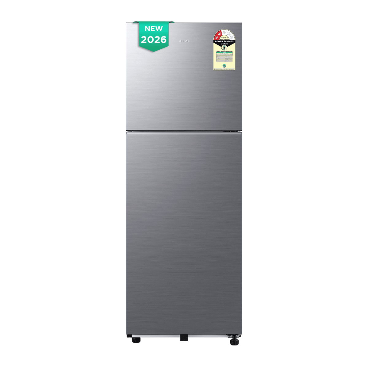 Samsung H28 236 Litres 2 Star Frost Free Double Door Refrigerator with All Around Cooling (RT40H28W2PNL, Elegant Inox) (2026 Model)-1