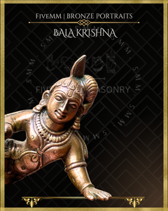Bala Krishna Panchaloha Bronze Icon - 4"