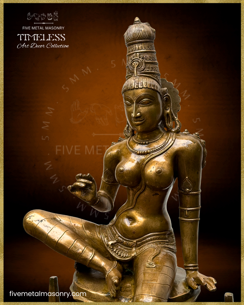 Parvati as Boga Shakti Panchaloha Bronze Icon - 21" - Timeless Collection