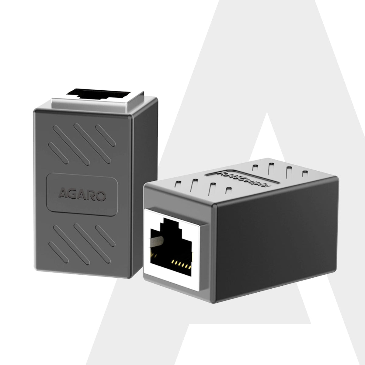 AGARO Cat8 Ethernet Extender Female to Female RJ45 Coupler Adapter, 8P8C Inline LAN Connector for Cat6/Cat7/Cat8 Cable E