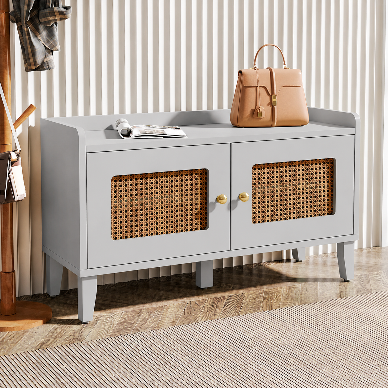 Modern Entryway Organizer Cabinet