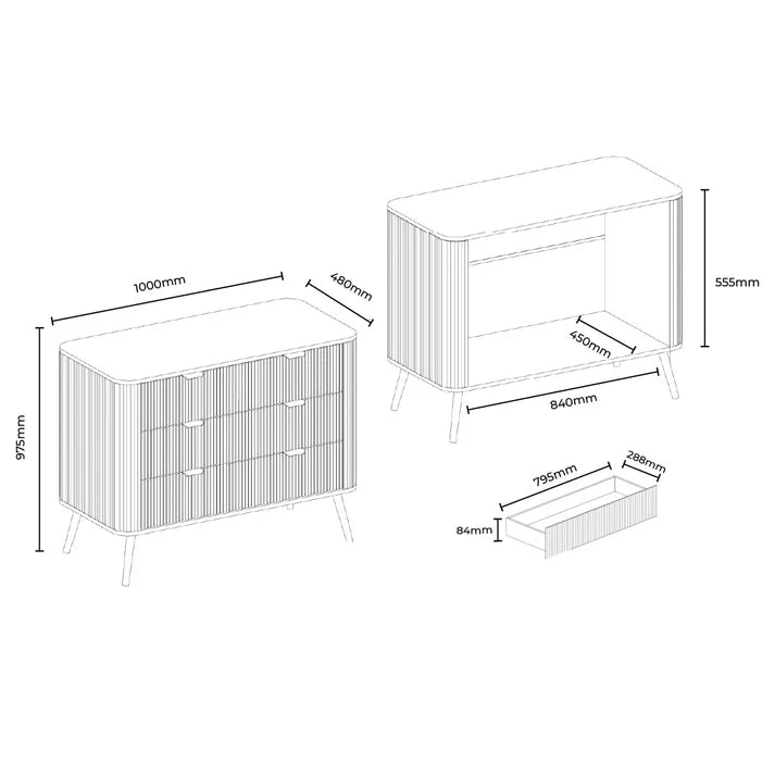 Selin 3 Drawer Large Chest