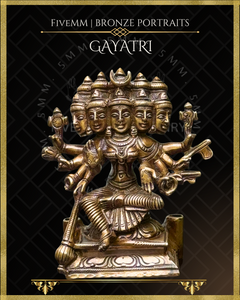 Gayatri Panchaloha Bronze Icon - 6"