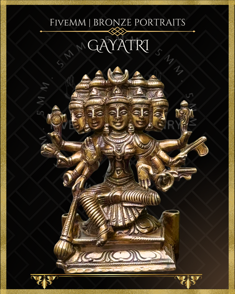Gayatri Panchaloha Bronze Icon - 6"