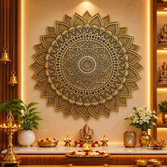 Brass Handcrafted Mandala Wall Hanging Decor